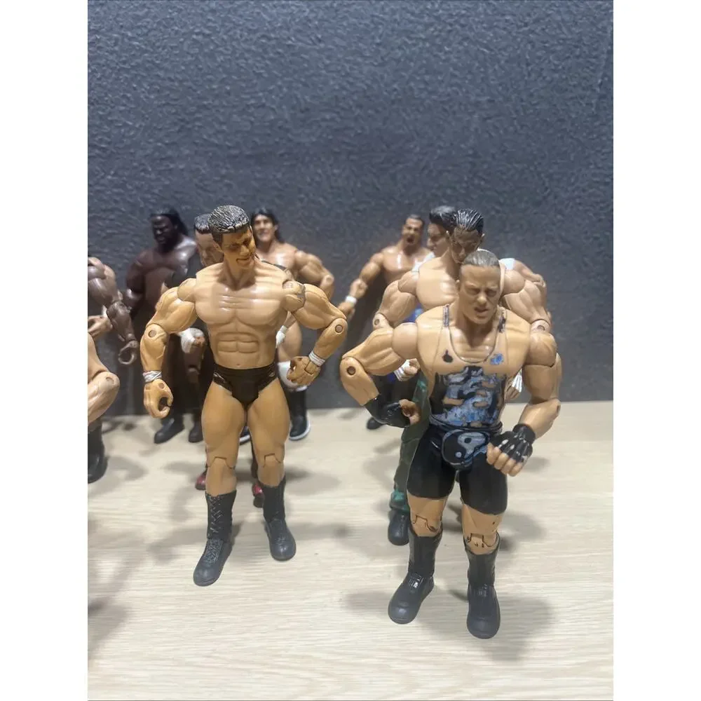 WWE Lot of 16 2003 Jakks Pacific Action Figure Brian Knobbs Mat Harvey Bam Bam